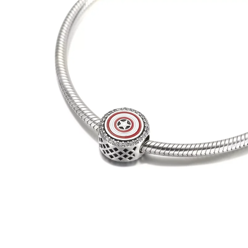 (resim) PANDORA Marvel The Avengers Captain America Kalkanlı Asma Charm - P-D-3623 - Görüntüle 4