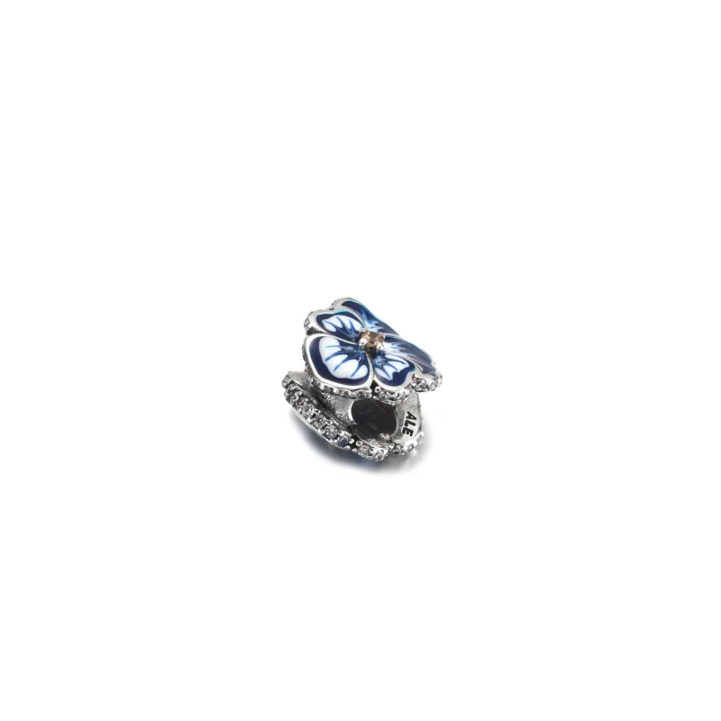 (resim) PANDORA Mavi Menekşe Çiçeği Küpe - 790777C02 - Görüntüle 3