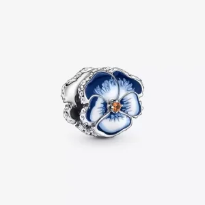 (resim) PANDORA Mavi Menekşe Çiçeği Küpe - 790777C02