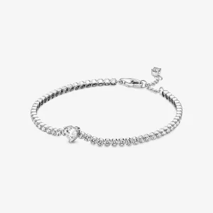(resim) PANDORA Parlayan Kalp Tenis Bileziği - 590041C01