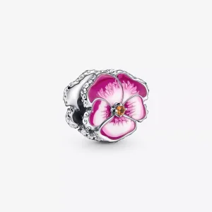 (resim) PANDORA Pembe Menekşe Çiçeği Takı Boncuğu - 790777C01