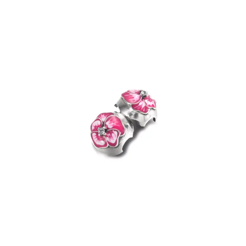 (resim) PANDORA Pembe Pansy Çiçeği Klipsi Charm - 790772C01 - Görüntüle 3