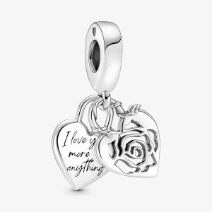 (resim) PANDORA Rose Kalp Kilit Asılı Charm - 790086C00