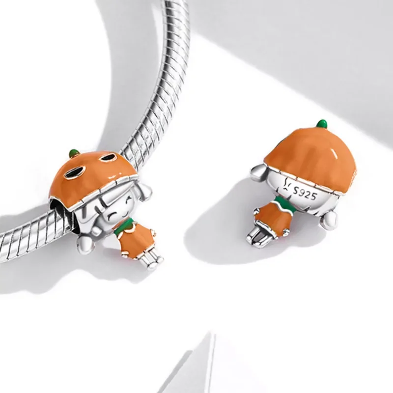 (resim) Pandora tarzı Balkabağı kız Charm - SCC2025 - Görüntüle 4