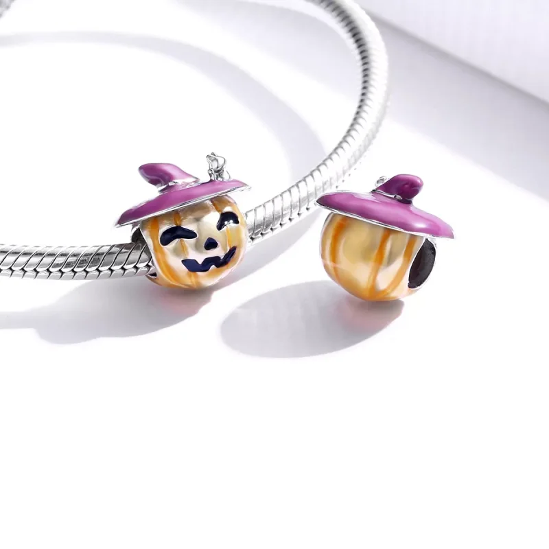 (resim) Pandora tarzı Cadılar Bayramı balkabağı Charm - BSC329 - Görüntüle 4