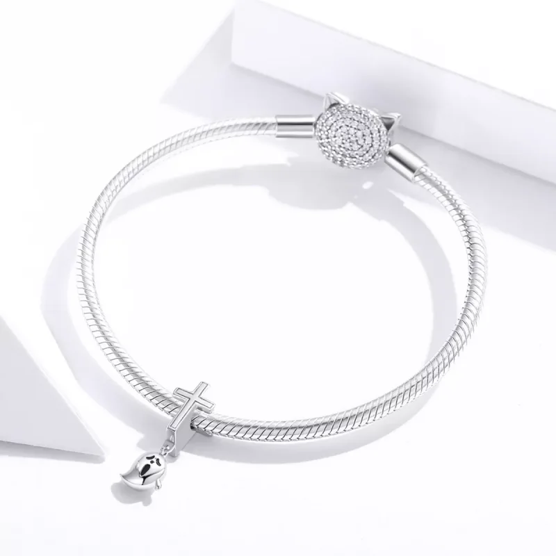 (resim) Pandora tarzı cadılar bayramı hayaleti Charm - BSC328 - Görüntüle 3