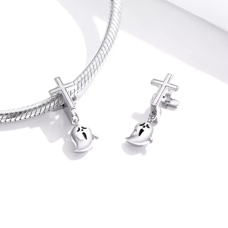 (resim) Pandora tarzı cadılar bayramı hayaleti Charm - BSC328 - Görüntüle 4