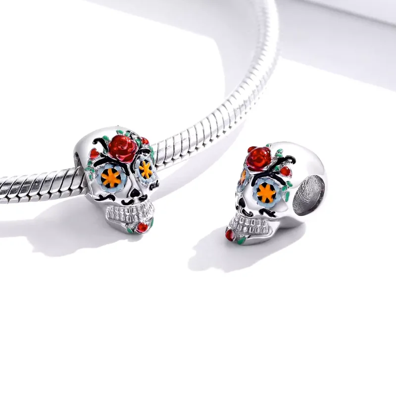 (resim) Pandora tarzı cadılar bayramı, kafatası Charm - BSC326 - Görüntüle 4