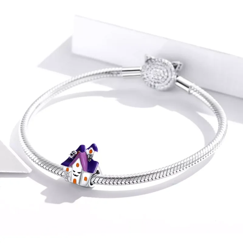 (resim) Pandora tarzı cadılar bayramı perili ev Charm - BSC324 - Görüntüle 3