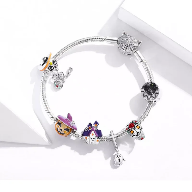 (resim) Pandora tarzı cadılar bayramı perili ev Charm - BSC324 - Görüntüle 5