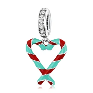 (resim) Pandora tarzı şeker kamışı Sallantılı Charm - SCC2039
