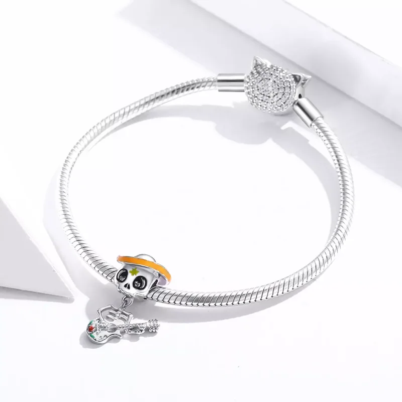 (resim) Pandora tarzı Gitar Kafatası Adam Charm - BSC327 - Görüntüle 3