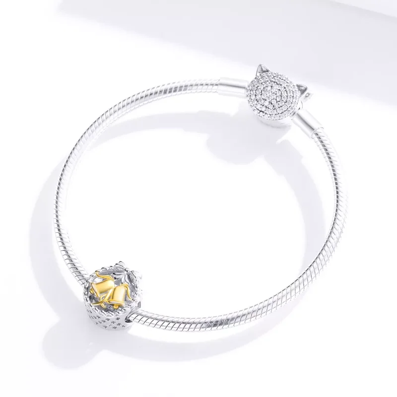 (resim) Pandora tarzı iki renkli Noel çanı Charm - SCC1358 - Görüntüle 4