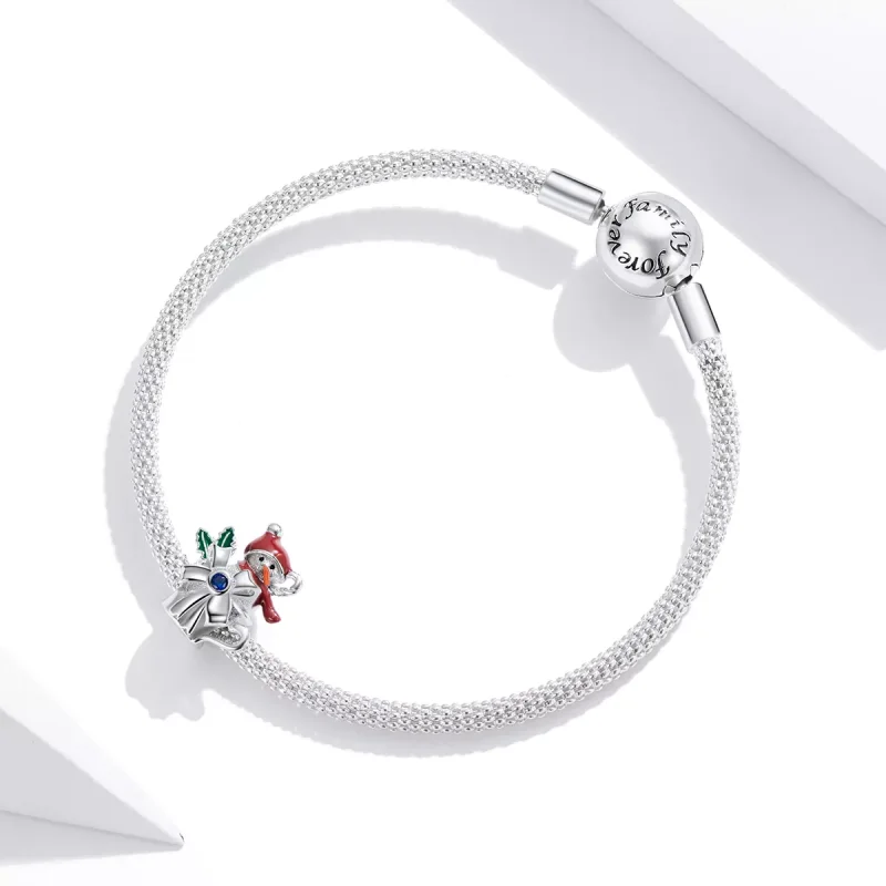 (resim) Pandora tarzı Kardan Adam Kupası Charm - BSC373 - Görüntüle 3