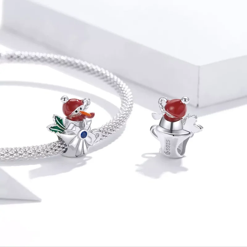 (resim) Pandora tarzı Kardan Adam Kupası Charm - BSC373 - Görüntüle 4