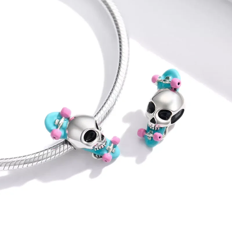 (resim) Pandora tarzı Kaykay İskeleti Charm - SCC1911 - Görüntüle 4