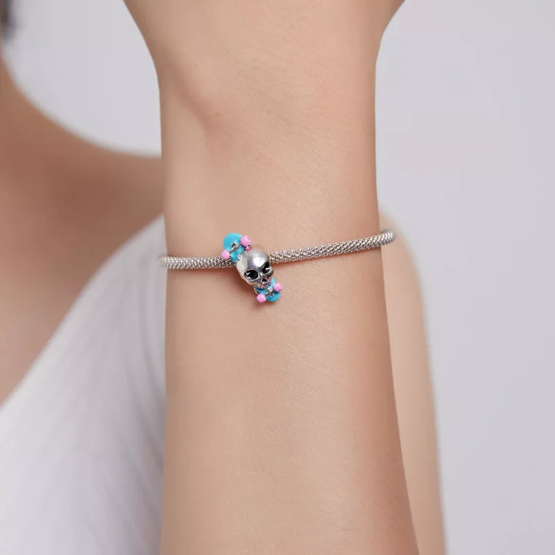 (resim) Pandora tarzı Kaykay İskeleti Charm - SCC1911 - Görüntüle 5