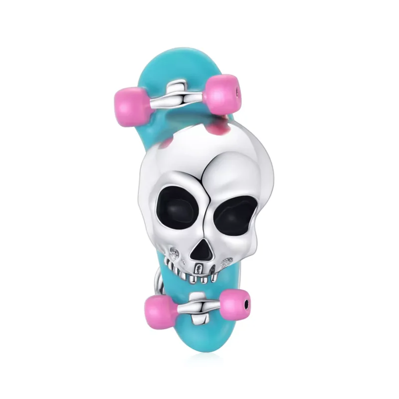 (resim) Pandora tarzı Kaykay İskeleti Charm - SCC1911