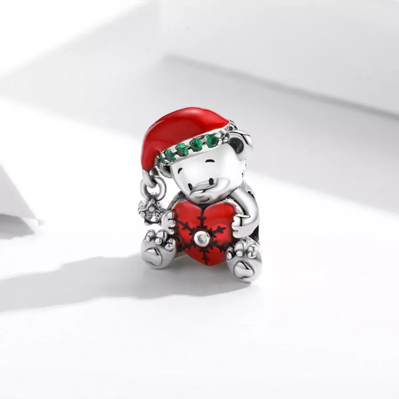 (resim) Pandora tarzı Noel ayısı Charm - SCC2035 - Görüntüle 2