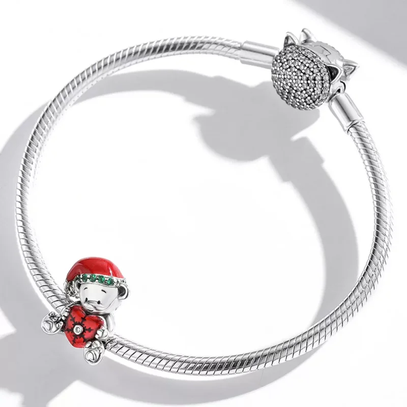(resim) Pandora tarzı Noel ayısı Charm - SCC2035 - Görüntüle 3