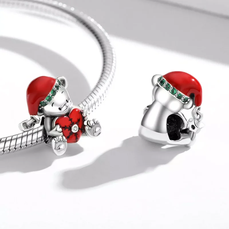 (resim) Pandora tarzı Noel ayısı Charm - SCC2035 - Görüntüle 4