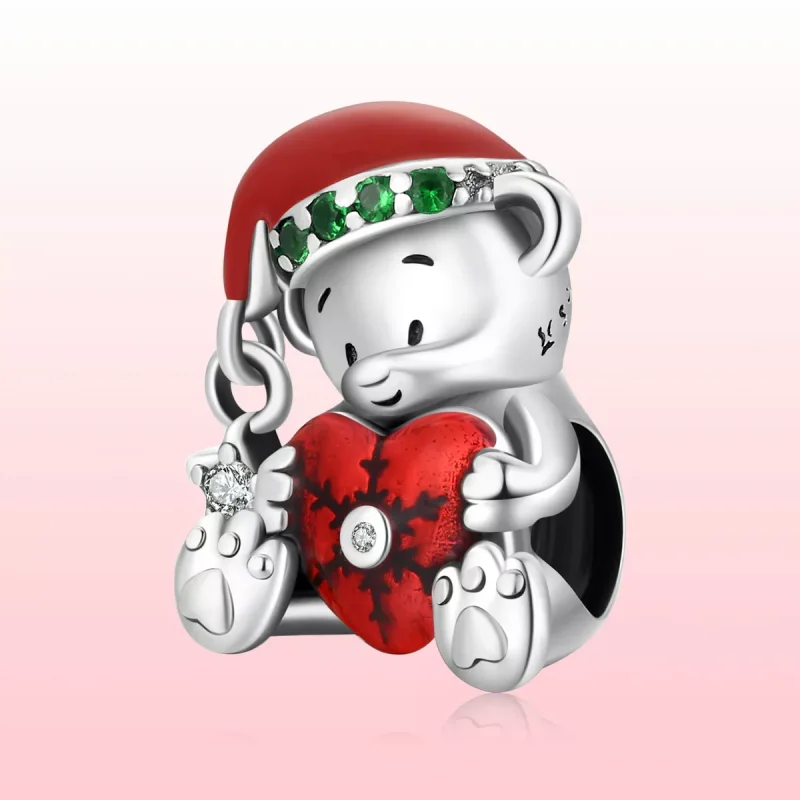 (resim) Pandora tarzı Noel ayısı Charm - SCC2035 - Görüntüle 6