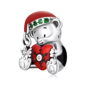 (resim) Pandora tarzı Noel ayısı Charm - SCC2035