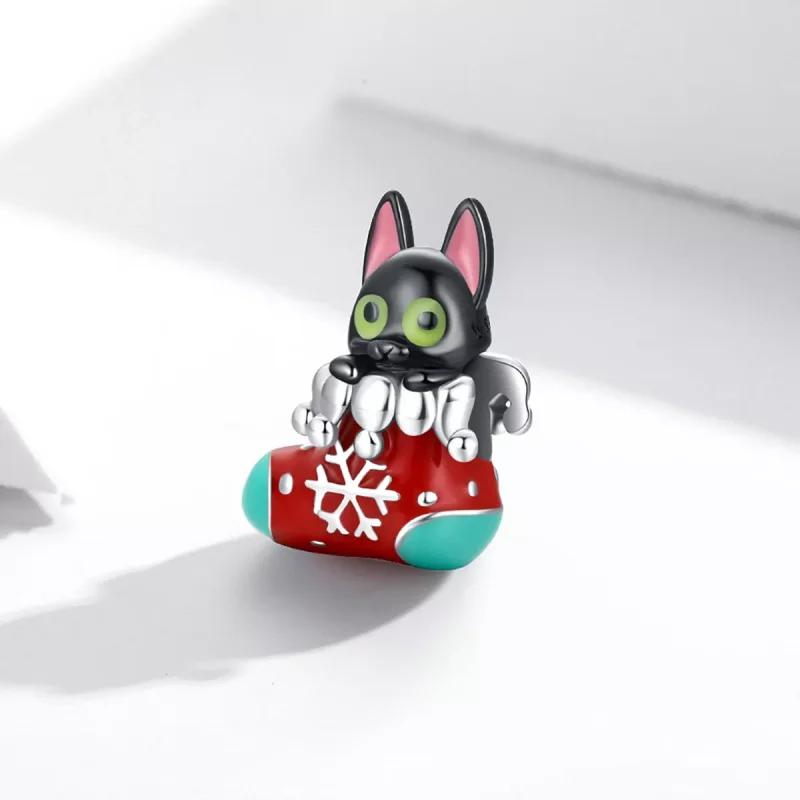 (resim) Pandora tarzı Noel çorap kedi yavrusu Charm - SCC2036 - Görüntüle 2