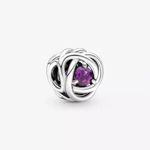 PANDORA Şubat Mor Sonsuzluk Çemberi Şansı - 790065C02 (resim) PANDORA Şubat Mor Sonsuzluk Çemberi Şansı - 790065C02