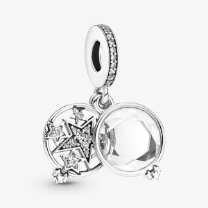 (resim) Büyüteçli Yıldız Çift Sallantılı Charm - 799640C01