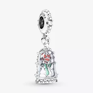 (resim) Disney Güzel ve Çirkin Sihirli Gül Sallantılı Charm - 790024C01