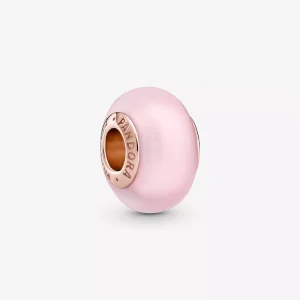Mat Pembe Murano Cam Charm - 789421C00 (resim) Mat Pembe Murano Cam Charm - 789421C00
