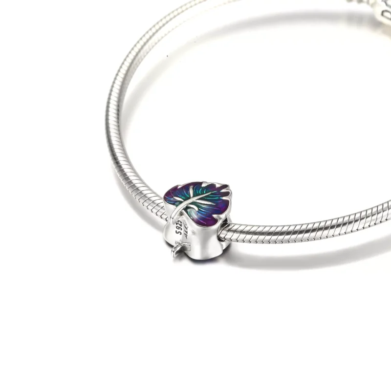 (resim) Mor ve Yeşil Yaprak Charm - 799542C01 - Görüntüle 6