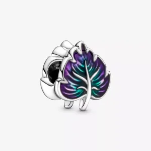 (resim) Mor ve Yeşil Yaprak Charm - 799542C01