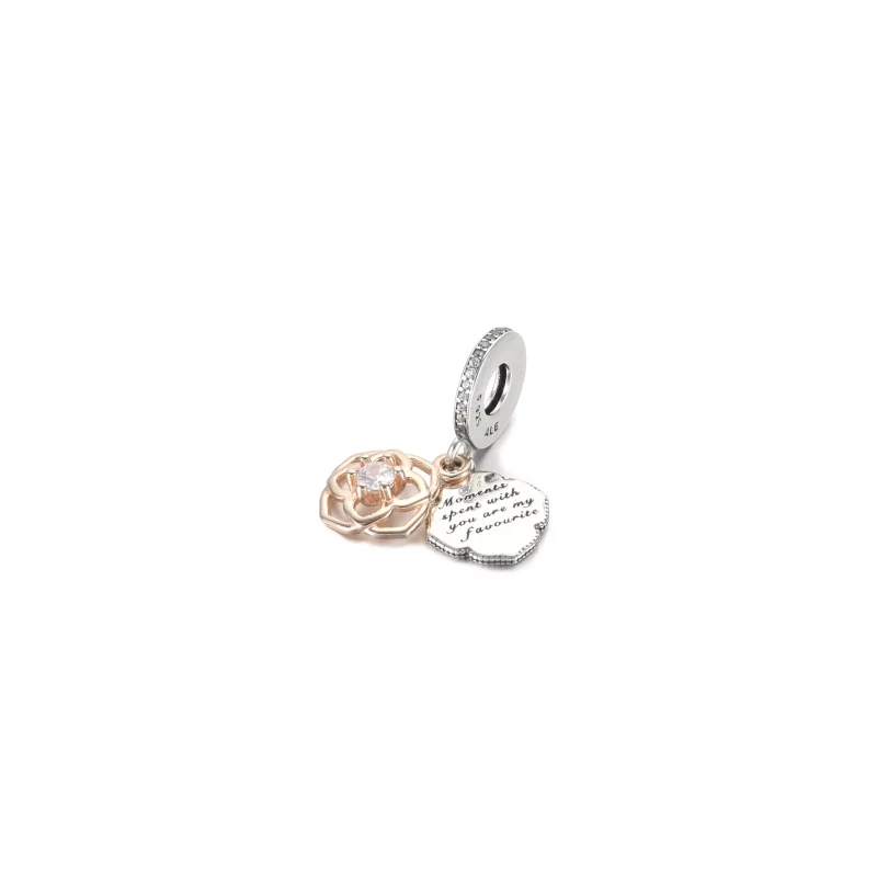 (resim) Pandora iki renkli gül Sallantılı Charm - 789373C01 - Görüntüle 2