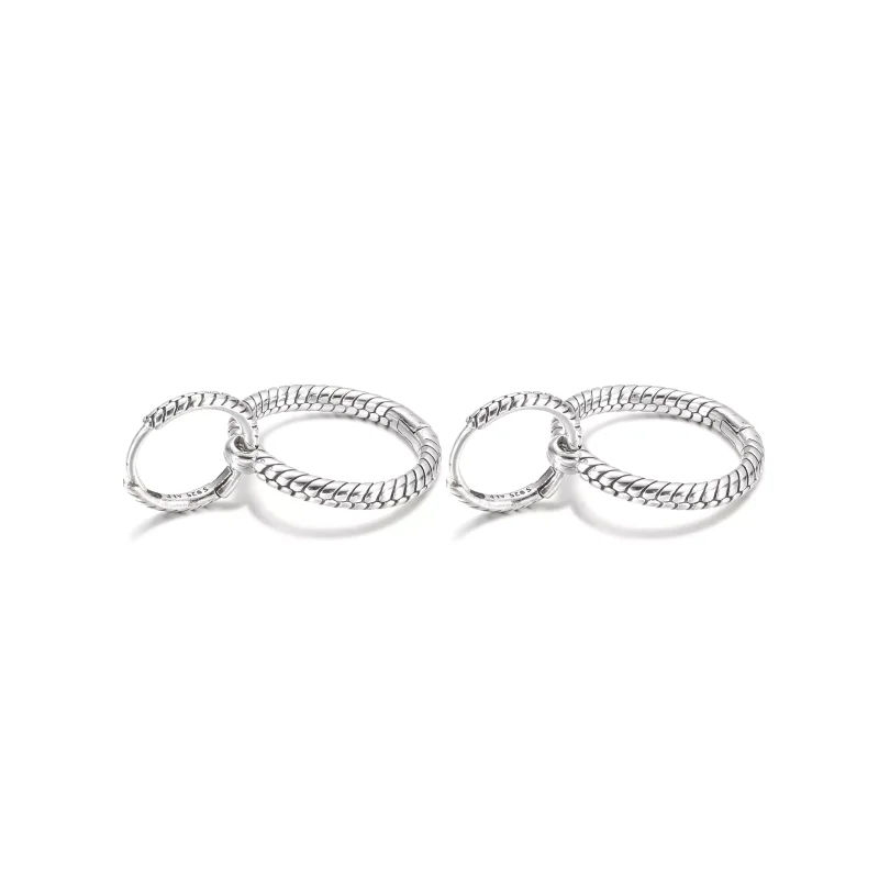 (resim) Pandora Moments Charm Çift Halkalı Küpe - 299562C00 - Görüntüle 4