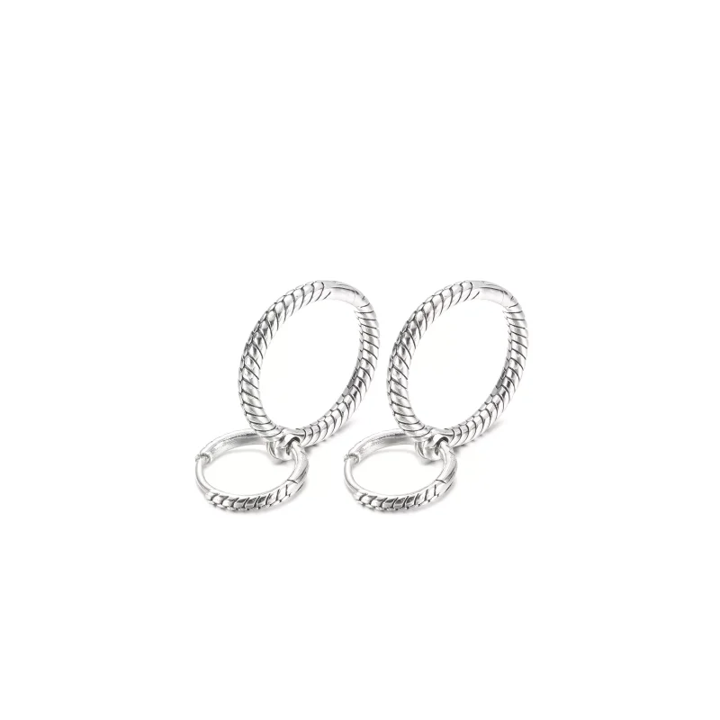 (resim) Pandora Moments Charm Çift Halkalı Küpe - 299562C00 - Görüntüle 5