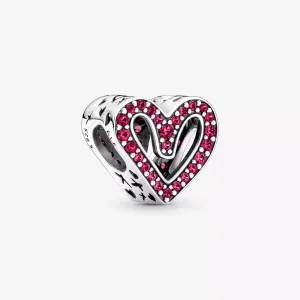 Pandora Pırıl pırıl Yakut Kırmızı Serbest Kalp Charm - 798692C02 (resim) Pandora Pırıl pırıl Yakut Kırmızı Serbest Kalp Charm - 798692C02