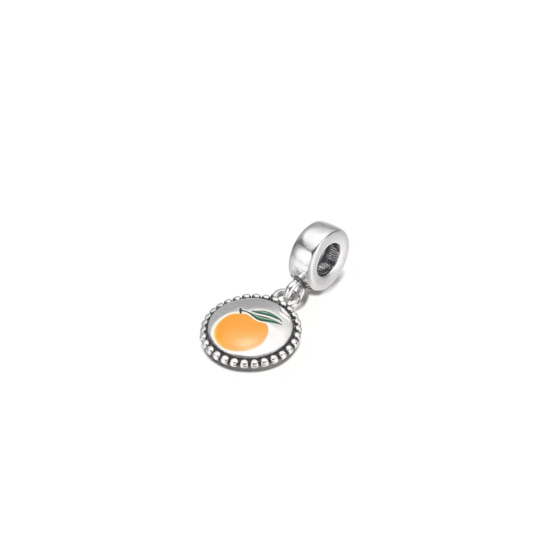 (resim) Pandora Turuncu motifli yuvarlak Sallantılı Charm - 791169C00_E026 - Görüntüle 2