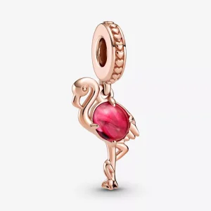 (resim) Pembe Murano Camı Flamingo Sallantılı Charm - 789431C01
