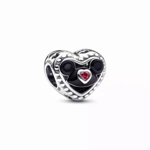 (resim) PANDORA Disney Parks Mickey Mouse Kulaklık Şapka ve Kale Charm - 792276C01