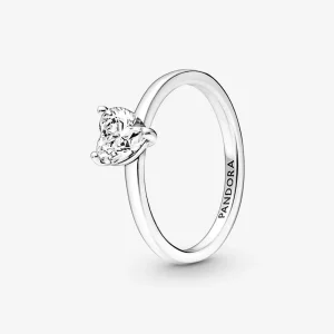 (resim) PANDORA Parlayan Kalp Tektaş Yüzük - 191165C01