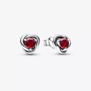 (resim) PANDORA Temmuz Doğru Kırmızı Sonsuzluk Daire Küpe - 292334C01