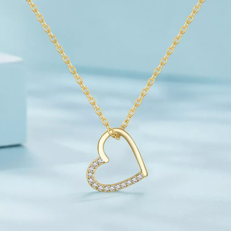 (resim) Pandora Stili 14K Kalp Kolye - SCN347-B - Görüntüle 2