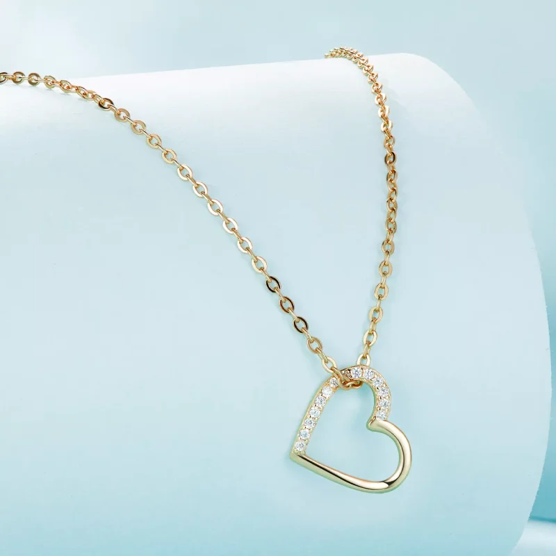(resim) Pandora Stili 14K Kalp Kolye - SCN347-B - Görüntüle 3