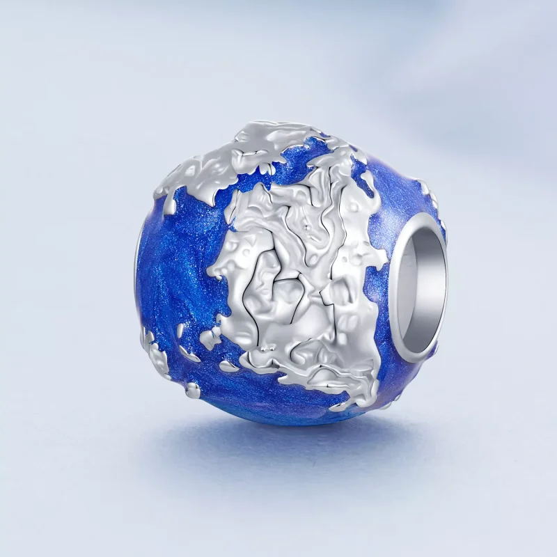 (resim) Pandora Stili Dünya Küresi Charm - BSC846 - Görüntüle 2