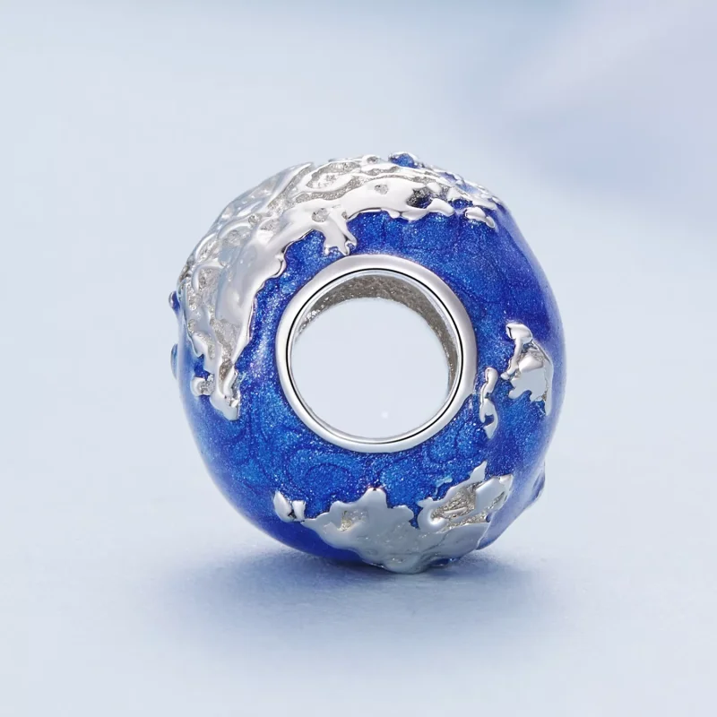 (resim) Pandora Stili Dünya Küresi Charm - BSC846 - Görüntüle 3
