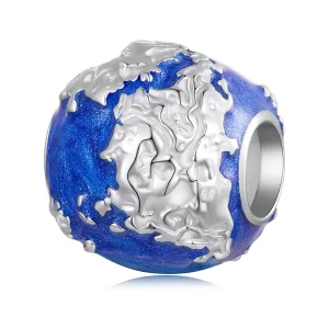 Pandora Stili Dünya Küresi Charm - BSC846 (resim) Pandora Stili Dünya Küresi Charm - BSC846