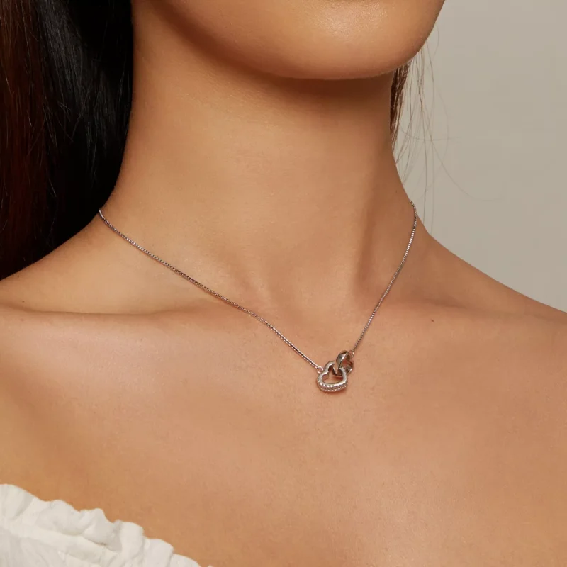 (resim) Pandora Stili İç İçe Geçmiş Kolye - BSN339 - Görüntüle 5