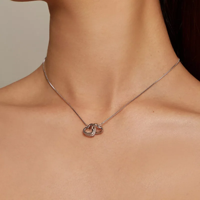 (resim) Pandora Stili İç İçe Geçmiş Kolye - BSN339 - Görüntüle 7